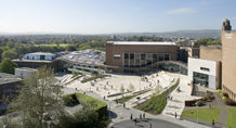 An aerial image of the University of Exeter's Streatham campus