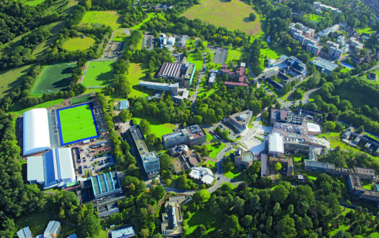 Aerial shot of Streatham Campus