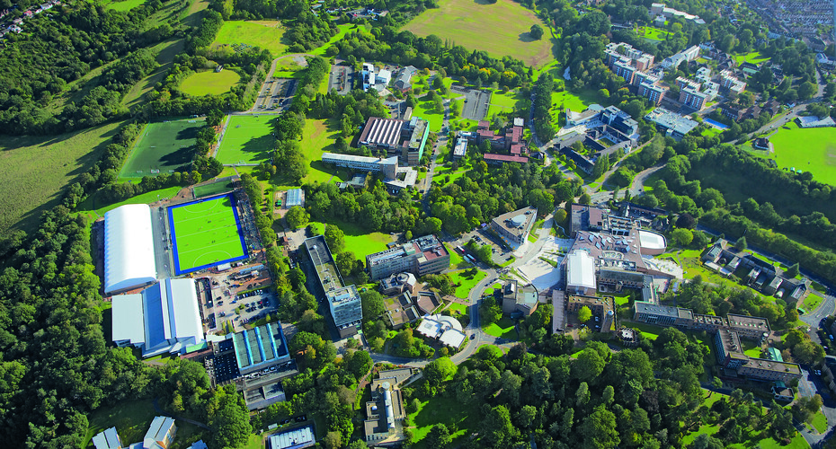 Aerial shot of Streatham Campus