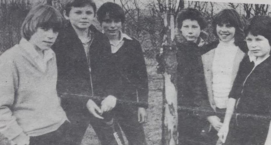 Martin (left) with friends in 1980