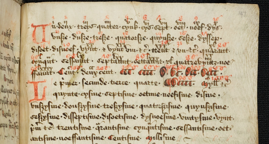 An example of a French manuscript