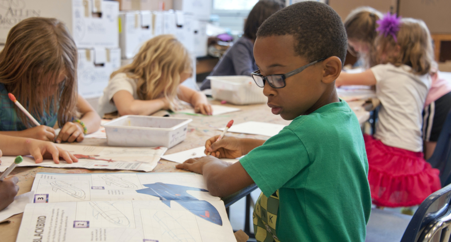 children in classroom