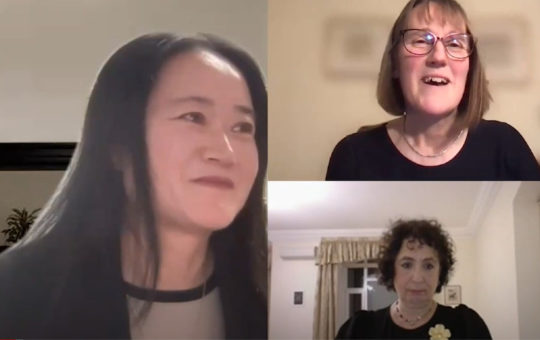 Professor Li Li (left), Professor Melissa Percival (top), and Dame Melinda Simmons.