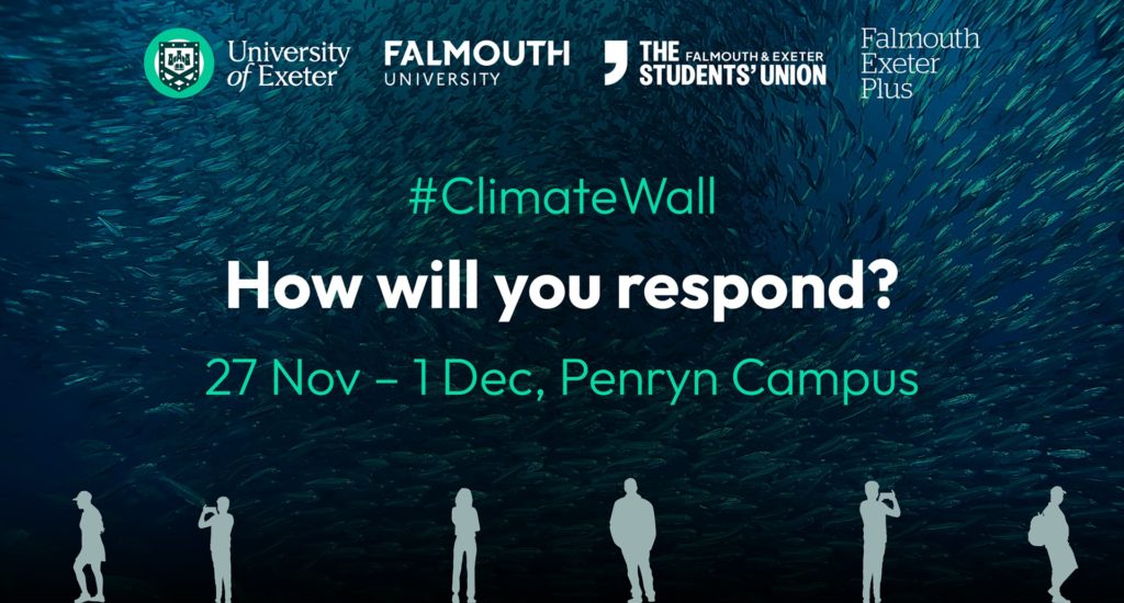 A computer-generated image of the Climate Wall, showing the question "How will you respond?"