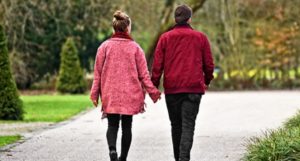 Couple walking