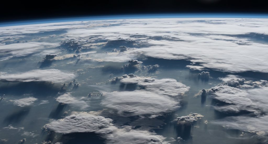 Clouds pictured from the International Space Station