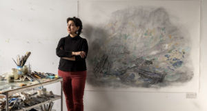 Naiza Khan in her studio