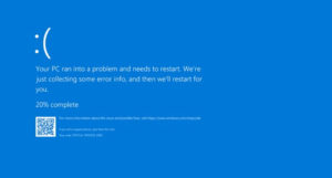 Blue screen of death