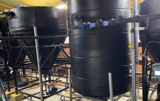 Large tanks seen in a plant room at the Sea Life Centre in Weymouth