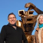 Huge monkey sculpture reminds leaders in Davos not to ignore nature